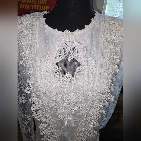 VINTAGE JESSICA MCCLINTOCK LACE WEDDING DRESS SZ 9/10. - Picture 12 of 14